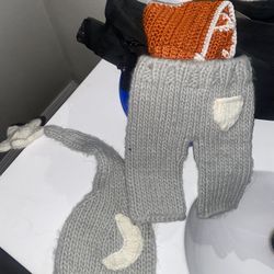 🧶 pants and hat for newborn pics