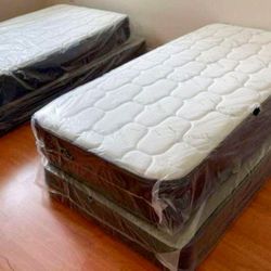 Twin Size Mattress With Box spring Set Colchones Individuales Nuevos 