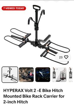 Hyperax e-bike rack hitch mount