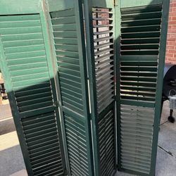 Green Wood Shutters