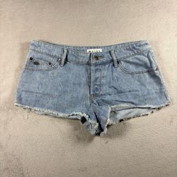 Y2K Roxy Booty Shorts Women's Size 28 Blue Denim Low Rise Festival Y2K #1231