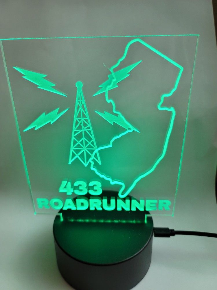 Custom Personalized Ham Radio Call Sign LED Sign – 8"x7" Engraved Acrylic