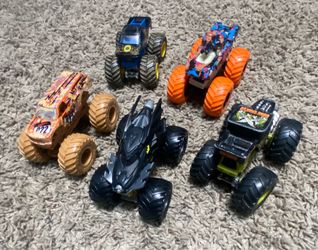 Toy monster trucks lot