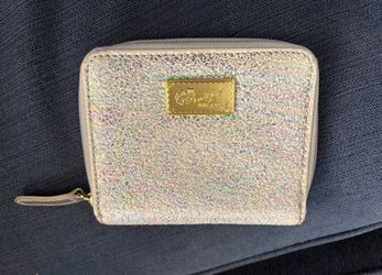 Betsey Johnson Glitter Zip Around Wallet