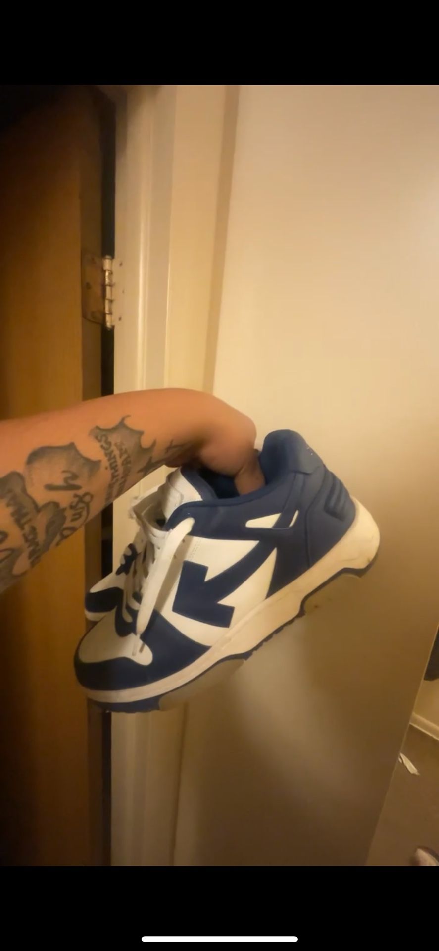 Off Whites Navy Blue And White