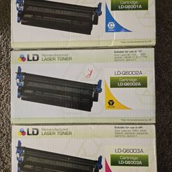HP 124A High Yield LaserJet Toner Cartridge Q6000A - Cyan, Yellow, Magenta 