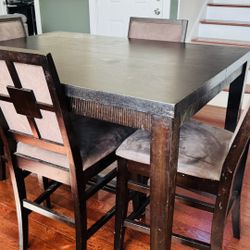 Dining Set  - Solid Wood  (Tall) 