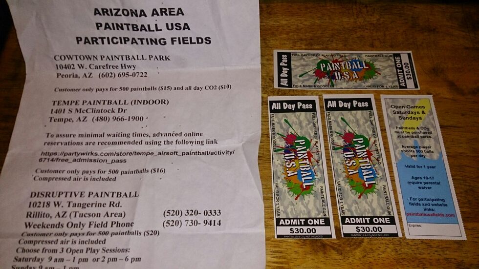 Paintball USA TICKETS