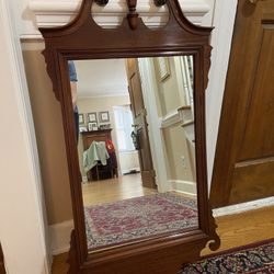 Antique Mahogany Hanging Mirror