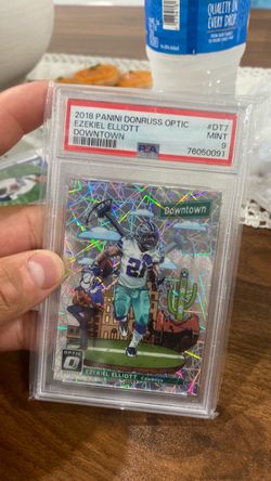 2018 Panini Donruss Optic Ezekiel Elliott Downtown PSA 9