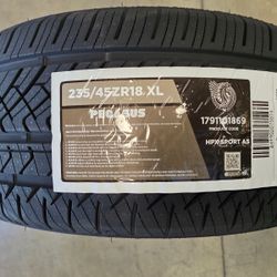 Brand New Tires (1) Pegasus HPX Sport AS (235/45ZR18XL) (Single) ($79)