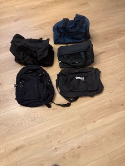 Lot of 5 Mixed Bags and Backpacks