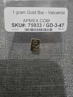 1 gram gold bar