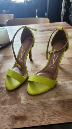 Vizzano Neon Yellow Strappy Heeled Sandals