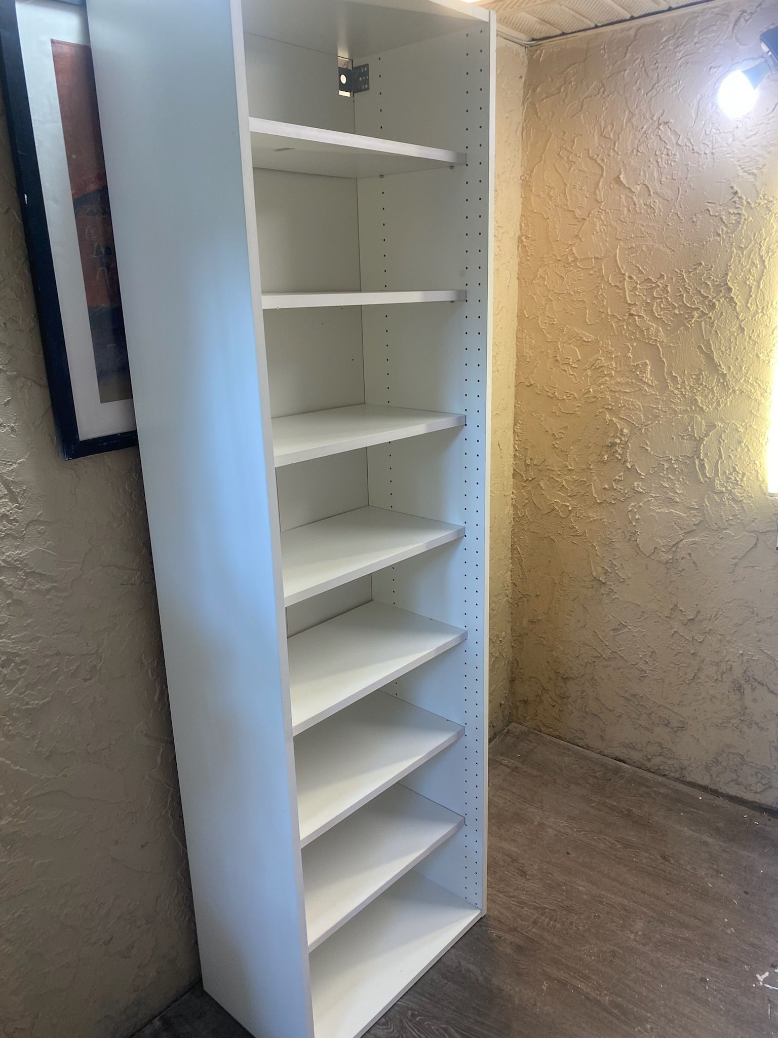 TALL WHITE Bookcase with Adjustable Shelves 6.5 Feet Tall - Local Delivery for a Fee - See My Items