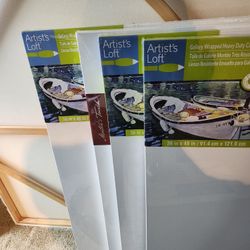 4 Artist Painting Canvas