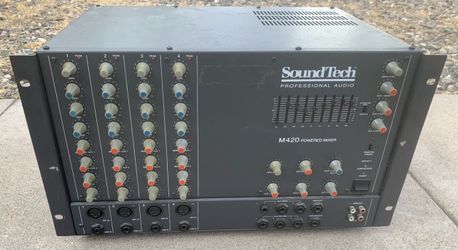 SoundTech M420 4-Channel Powered Mixer Rackmount