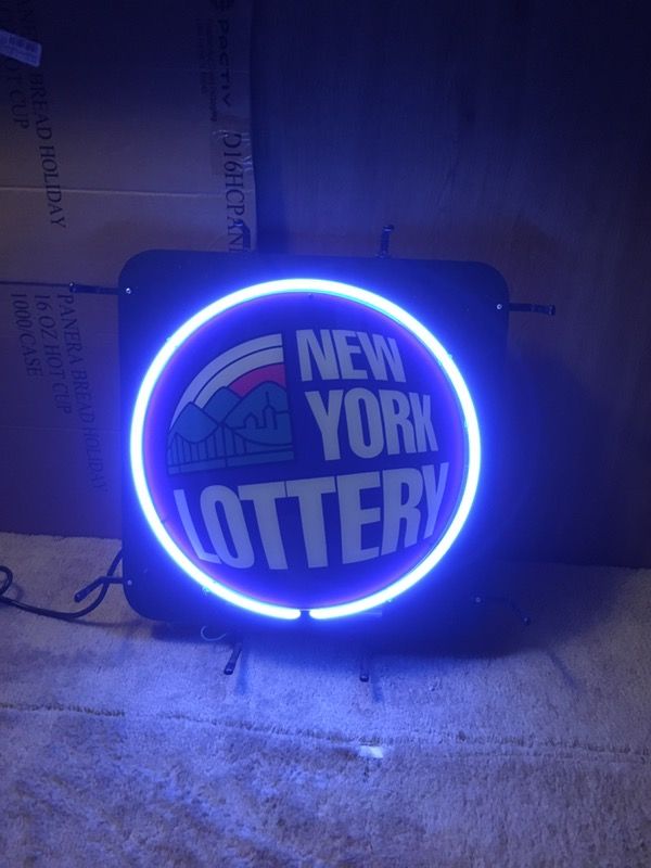 Ny state lottery neon light
