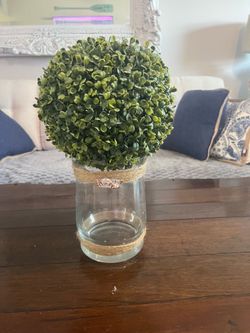 Glass base with topiary top