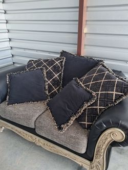 3 piece black and gray living  room set
