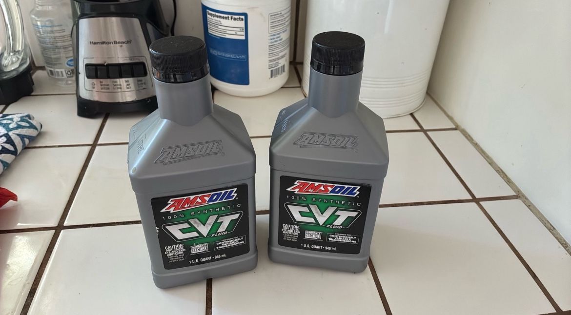 2 quarts of Amsoil CVT transmission fluid