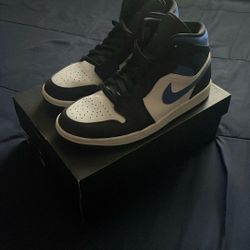 Air Jordan 1 Mid White/Racer Blue-Black