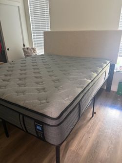 CAL king mattress /  bed frame and headboard