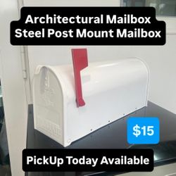 Architectural Mailbox Steel Post Mount Mailbox (PickUp Today Available)