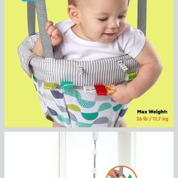 Bright Starts Playful Parade Door Jumper for Baby with Adjustable Strap, 6 Months and Up, Max Weight 26 lbs
#324