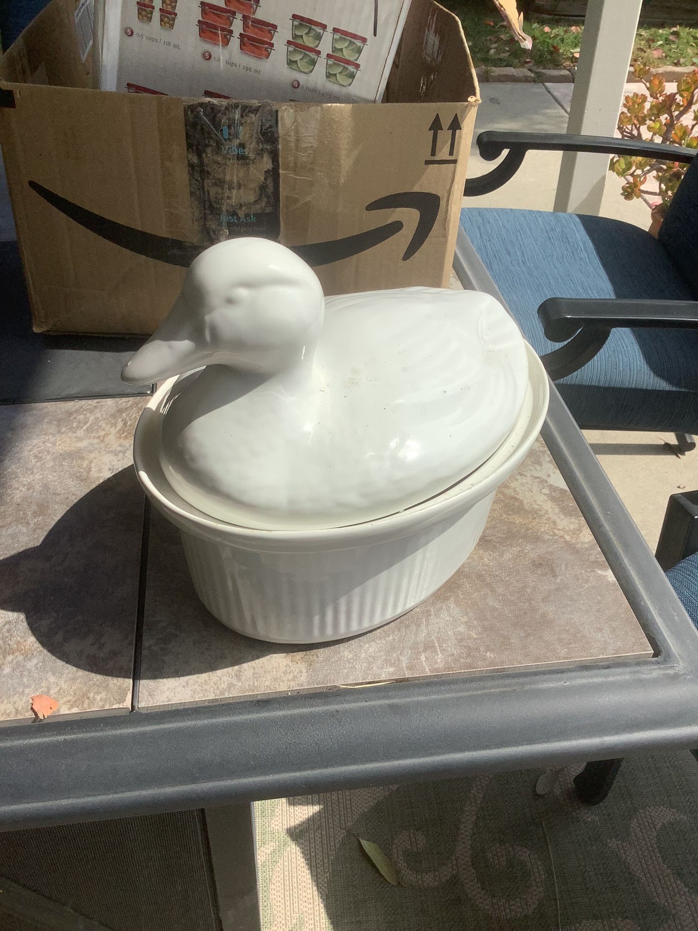 Duck Bowl 12in White