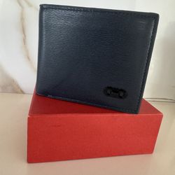 Ferragamo Wallet Men. Blue Color