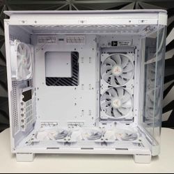 WHITE Skytech Gaming Montech King 95 Pro ARGB Curved Glass Gaming Case