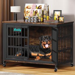 NEW EasyCom XXL Furniture-Style Dog Crate (46”L) Brown – In Box