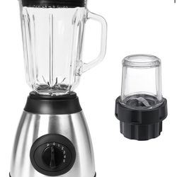 Blender, Fruit Juicer, Blenders, 1.5 Liter Large Glass Cups and 0.8 Liter Glass Cups 5-speed Adjustment Blender for Fruit Drinks, Smoothies, Soybean M
