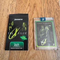 Cardsmiths The X-Files D23 Exclusive Premium I Want to Believe Green Parallel Card