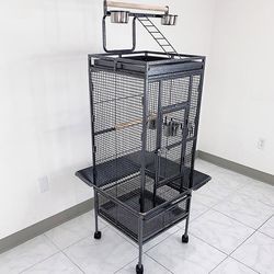 (NEW) $125 Large 61” Parrot Bird Cages with Rolling Stand for Cockatiels Parrot Parakeet Lovebird Finch 