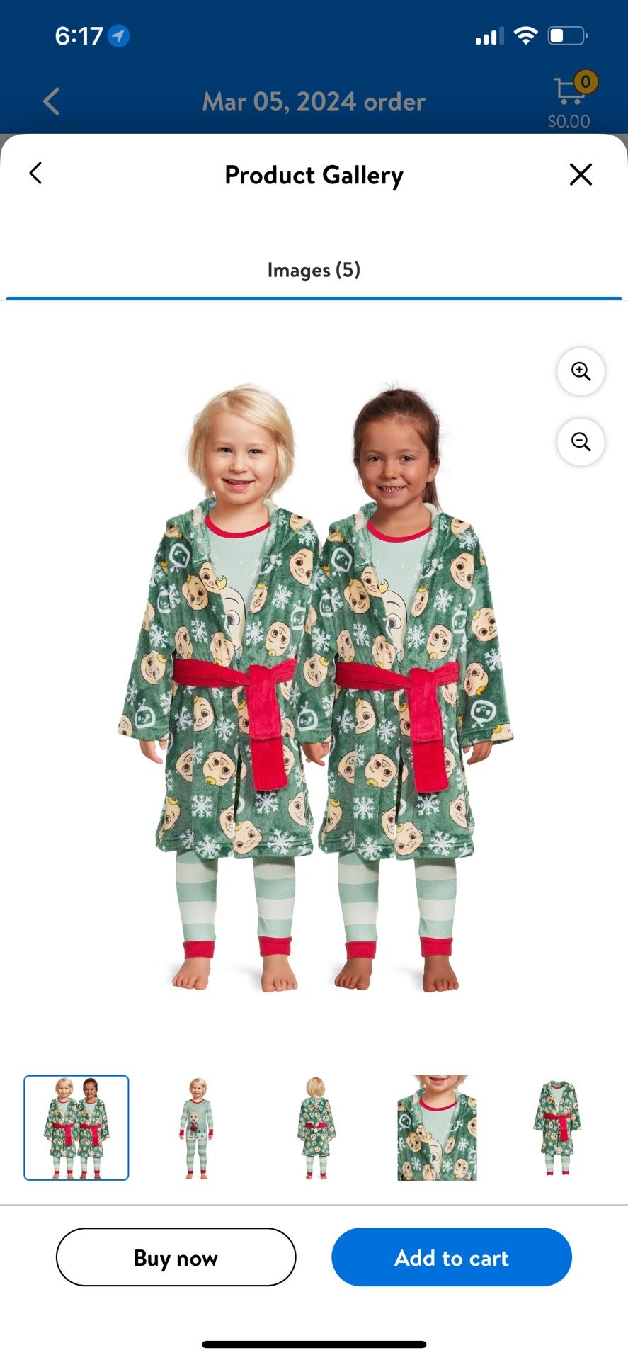 Toddler Cocomelon Christmas Pajamas and Robe Set (18 Months, 2T, 4T)