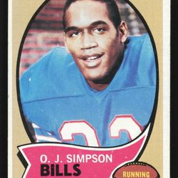Super Nice Vintage 1970 O.J. Simpson Rookie Card #90 In Excellent Condition 