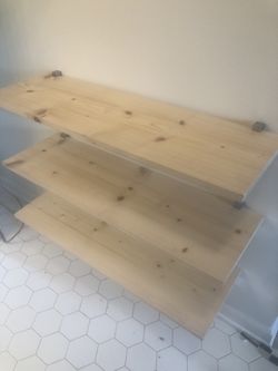 Set of 3 Wood Shelves