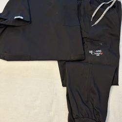 HeyDoc Black Scrub Set