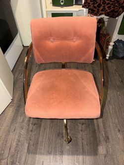FREE PINK AND GOLD MID-CENTURY CHAIR
