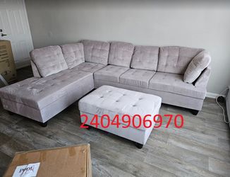 New sectional special with storage ottoman