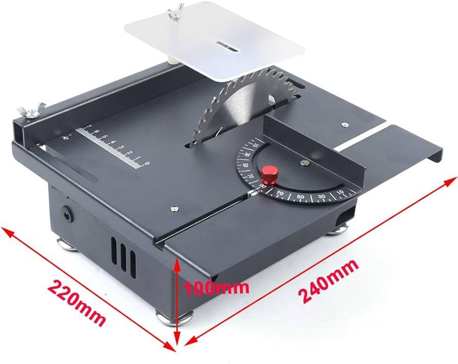 Electric Table Saw, Small Cutting Machine,Portable Woodworking Table Saw for Handmade Wooden Model Crafts, Plastic, Wood, Glass,
