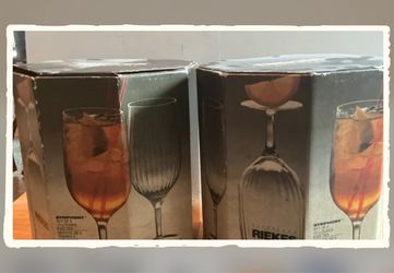 Hand blown crystal Iced tea glasses