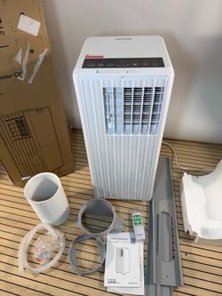 Garvee 8000 BTU Portable Air Conditioner, 3-in-1 Cooling, Dehumidifying & Fan for Rooms Up to 350 Sq. Ft | Quiet Sleep Mode | Energy-Saving 24-Hr Time