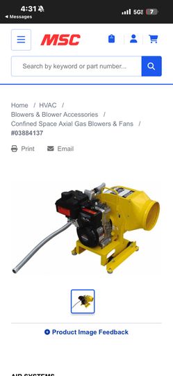 Confined Space Axial Air Blower