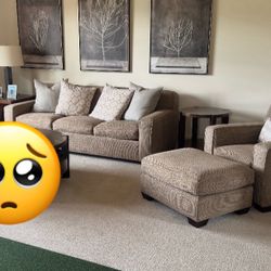 Sofa Bed W a chair with ottoman 