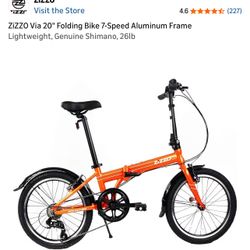 🚲 ZiZZO Via 20” Folding Bike – 7-Speed – Lightweight Aluminum – Excellent Condition!