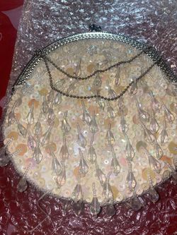 Vintage Evening Bag Sparkling Sequin Crystals