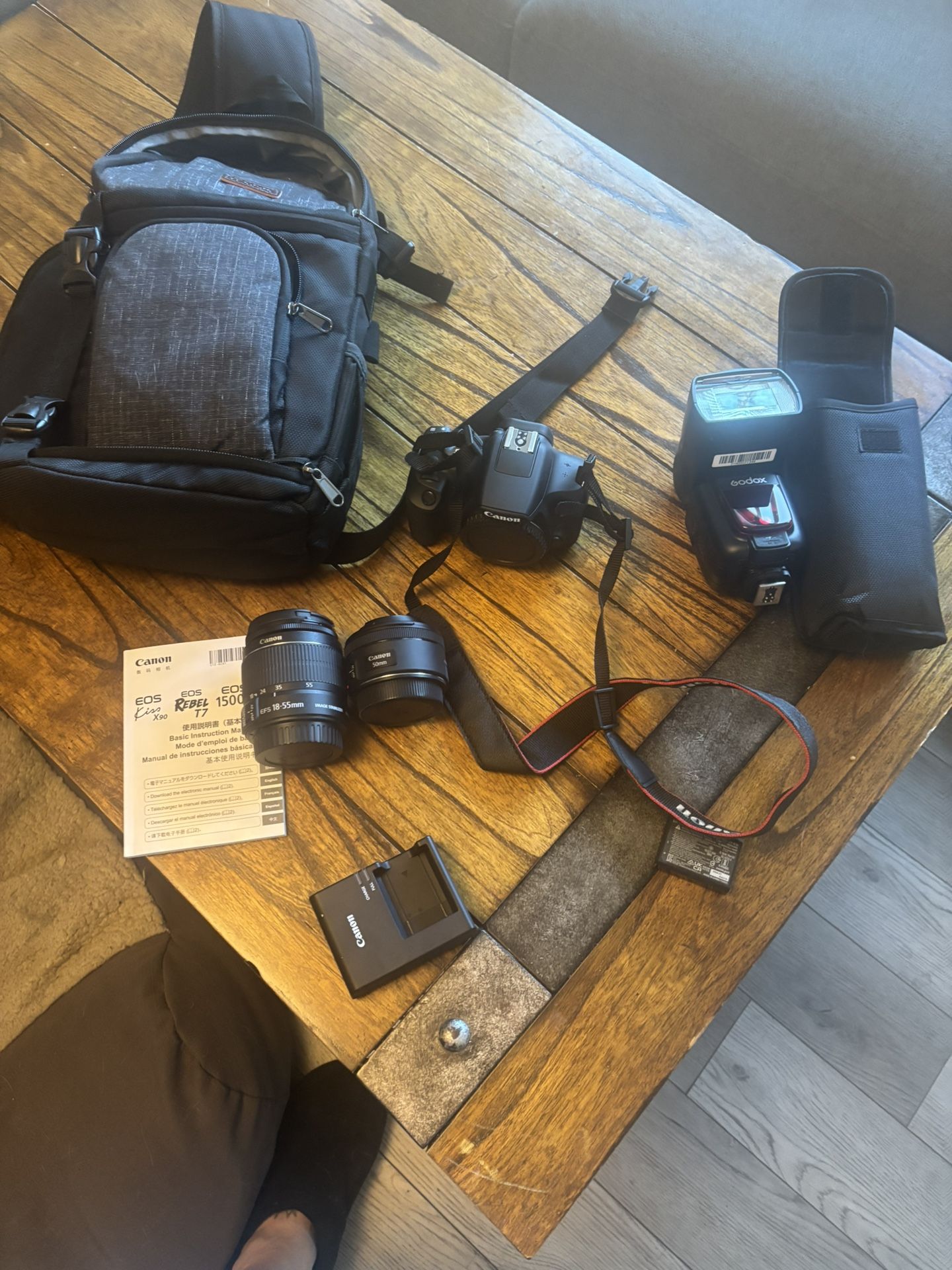 DSLR Canon Rebel T7 with Two Lenses